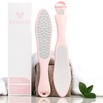 DYNESSE Pedicure Foot File. Professional 3-in-1 Callus Remover with Mini-File. No Risk of Injury. Laser-Cut. Stainless Steel. Foot rasp. Scrubber. Reusable. Ergonomic Handle. Washable. Premium Quality