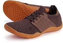 WHITIN Men's Barefoot Running Shoes | Minimalist Cross-Trainer | Zero Drop Sole, W63 Brown/Gum, 13.5
