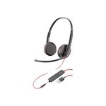 Plantronics Blackwire C3225 USB Stereo Headset, Black