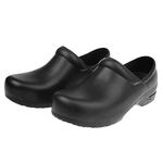 IVELECT Pair Of Men Women Slip Resistant Shoes Suit For Hospital Homes Restaurants Kitchen Bathing Room 40 Black