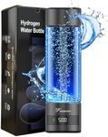 Hydrogen Water Bottle Generator – Portable Hydrogen Water Machine, Up to 6000 PPB | SPE/PEM Certified H₂ Tech | Hydrogen-Rich Water for Energy & Hydration | Healthy Gift for Family & Friends (Black)