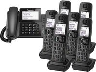 Panasonic KX-TGF327 Corded and Six Cordless Handsets Home office Telephone Kit with Answerphone and Nuisance Call Blocker