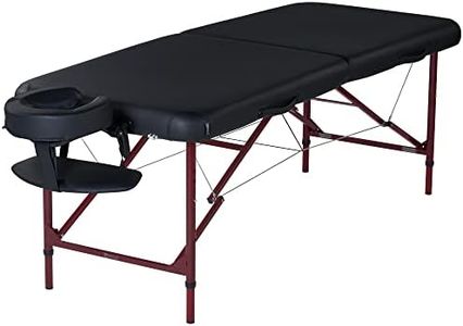 Master Massage Zephyr Lightweight Portable Massage Table Package- Tattoo Table- Spa Bed (Black, Maroon)