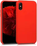 kwmobile Case Compatible with Apple iPhone X Case - TPU Silicone Phone Cover with Soft Finish - Red