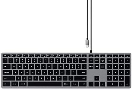 Satechi Slim W3 Wired Backlit Keyboard with Numeric Keypad – Illuminated Keys & USB-C Connection – Compatible with 2022 MacBook Pro/Air M2, 2021 MacBook Pro M1 Pro & Max, 2021 iMac, 2020 Mac Mini