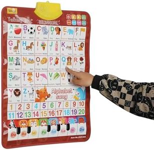 Bilingual English & Spanish Learning Interactive Alphabet Wall - Includes Talking ABC, 123s & Music Poster - Electronic Educational Kids Learning Toy, Educational Gift for 3+ Years Old Girls & Boys