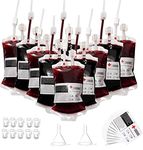 10pcs Blood Bag for Drinks Halloween Party,10 Pack Reusable Blood Bag,Vintage Props for Halloween Zombie Party Christmas Carnival Theme Parties Costume Props Novelty ITE Children Funny Decoration