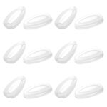 HILEEN 6 Pairs Replacement Nose Pads Nose Pieces for Oakley Gauge 3.1 OX5126 | Keel OX3122 | Wingfold EVR OX5118 | Wingfold EVS OX5115 Eyeglasses, Clear, 13