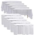 5 Pack Plastic Table Skirts for Rec