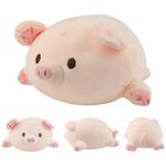 Surplex Plush Pillow, Chubby Animal Toy, Warm Kawaii Cute Comfortable Doll Cushion Dog Pig Body Pillow, Creative Home Decoration, Graduate Birthday Christmas Travel Gift for All Age(40CM/15.75") (Pig)