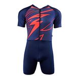 AASHRAY Unisex One-Piece Swimwear Cum Skating Suit for Boy's & Girl's Four Way Stretchable Fabric, U.V.Protection | Chlorine Resistant | Comfortable Snug Fit Swim Wear | Made in India (28, Navy)