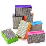 7Pack Diamond Hand Sanding Pads Polishing Blocks for Granite Ceramics Marble Grit60-3000 Electroplated and Resin