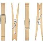 Smith’s Strong Wooden Hardwood Laundry Pegs (32 Pack) - Fits Any Clothesline