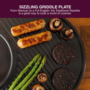 Andrew James 8-Person Raclette Grill – Non-Stick Tabletop Party Grill