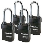 Master Lock - Four (4) High Security Pro Series Padlocks 6121NKALJ-4 w/BumpStop Technology