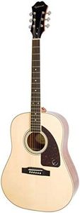 Epiphone AJ-220S Solid Top Acoustic Guitar, Natural Finish, Mahogany back and Neck, Stitka Spruce Top, Rosewood Fretboard, 25.5 scale