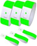 Paper Wristbands for Event，600pcs，Waterproof Paper ，Numbered Wristbands (Neon Green)