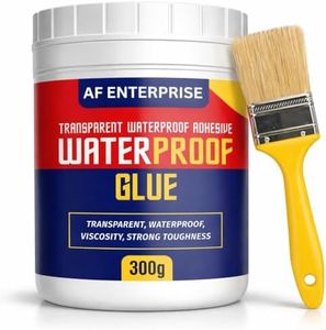 Crack Seal Glue 300gm with Brush Transparent Waterproof Resin Epoxy for Roof Leakage Crack Seal Agent Roof Water Leakage Solution Water Proof Glue for Waterproofing (300 GM / 1 PACK)