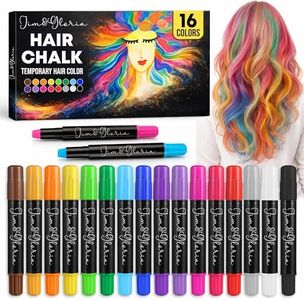 Jim&Gloria Hair Chalk For Girls, Temporary Hair Color Makeup Kit Gifts for Kids, Washable and Safe Hair Dye, Teen Girls Trendy Stuff, Things for Halloween Age 7 8 9 10 11 12 13 14 + Years Old Toy