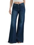 Wrangler Women's Wide Leg Flare Jean, Paisley, 14-32