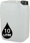 PowerChem 6 x 10L JERRY CAN - UN Approved Stackable Bottle Container + 51mm Tamper Evident Cap | Perfect for Storage of Water Liquid NATURAL