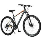 FitTrip Snyper GT 27.5 Inch | Hydraulic Disk Brakes | Smooth-Weld 6061 Al Alloy Frame | Shimano Gears | Zoom Masera Lockout Suspension | Unisex (Amber Orange)