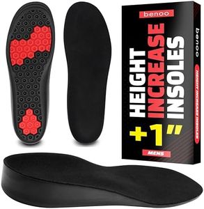 Height Increase Insoles for Men (+1 inch) Shoe Lifts Men, Instant Height Boosters Insoles for Men, Trim to Fit Shoe Lift, Comfortable Shoe Leveler, Shoe Inserts for Height (Mens 5-6)