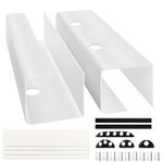 Large Capacity Under Desk Cable Management Trays 2 Pack - Ultra Sturdy PVC Cable Tray - Cable Organizer Under Desk for Office and Home, 2 Install Options for All Applications - White