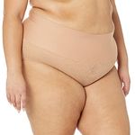 Maidenform Women's Shapewear Underwear, High-Waisted Shapewear Panties, Shapewear Tummy Control Shaping Brief, Firm Control, Beige Swing Lace, X-Large