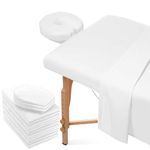 6 Pcs Reusable Massage Table Sheets Sets, 2 Set Soft Microfiber Massage Bed Sheets Sets Bulk Includes Massage Table Cover Massage Fitted Sheet and Massage Face Rest Cover