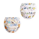 Softlia Padded Underwear for Babies and Kids| Ideal for Potty Training & Mess-Free Diaper-Free time | 3 Layers of Cotton Padding | Absorbs 1 Pee | Ball & Car (Pack of 2) | 6 kg to 10 Kg