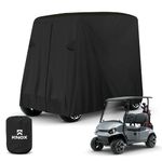 NEH Golf Cart Covers 2 Passenger, Waterproof Cover, 50" Long Roof, Black, Compatible with EZGO TXT/RXV, Club Car DS/Precedent, Evolution, ICON, Yamaha Golf Cart Cover