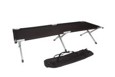 Trademark Innovations Portable Folding Camping Bed, Black