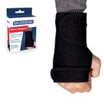 Skudgear Right Wrist Support Brace | with Removable Steel Plate for Sports Injuries | Pain Relief Carpal Tunnel Splint Wrap | Palm Support | Thumb Support Men Women | Fingertip Compression Gloves