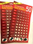 100 Assorted Mixed Alkaline Button Cell Batteries 377 AG1 AG3 AG4 AG10 AG12 AG13