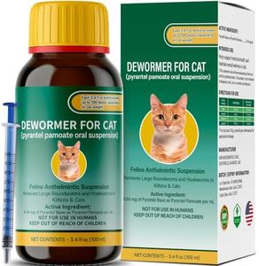 Cat & Kitten Dewormer for All Wormers, Pyrantel Pamoate, Roundworms & Hookworms, Liquid, 100ml