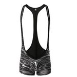 Juflam Men's Bodysuit Wrestling Singlets Leotard Gym Underwear (Leopard Silver, X-Large)