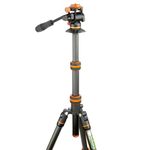 3 Legged Thing Brian Video Carbon Fibre Lightweight Compact Tripod Kit (Lava - Black/Orange)