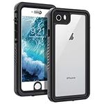 BengUp iPhone SE 2022 8 Waterproof Case, iPhone SE 2020 7 Case, Built-in Screen Protector Shockproof Dustproof Cases, Full Body Sealed Underwater Protective Cover for iPhone 7 8 SE 2022 2020 Black