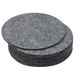 PATIKIL 4 Inch Diameter Lamp Base Felt, 10Pack 2mm Thickness Round Soft Adhesive Non-Slip Anti-Scratch Backed Felt for Lamp Furniture DIY Craft, Grey