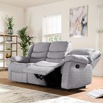 SORRENTO - Recliner Grey Fabric 3+2+1 sofa Set - 3 Seater Suite For Living Room Furniture - 2 Seater Modern sofas & couches (3 Seater)