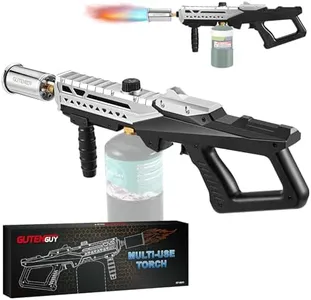 Gutenguy Powerful Propane Grill Torch Gun, Sous Vide Torch With Adjustable Flame, Flame Thrower Gun Charcoal Lighter for BBQ, Campfire, Searing Steak, Cooking (Tank Not Included)