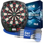 DartPro [THE ORIGINAL] – Electronic Dartboard Professional – Dartboard with 6 Darts [Wireless Use] – Innovative Dart Machine with 65 Variants – Double In & Double Out – for 1 to 8 Players