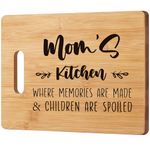 Mom Gifts for Mom Birthday, Cutting Board Gift for Mother, Cute Mom Gifts from Daughter Son, Mom Gift for Mother's Day-Mom's Kitchen WHERE MEMORIES ARE MADE