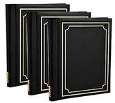 3 x Arpan Self Adhesive Large Photo Albums Totaling 60 Sheets 120 Sides - (Black)