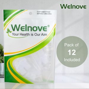 Welnove Bunion Corrector Toe Separators, 12-Pack – 2-Loop, White