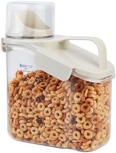 Besmall Cereal Containers Storage,1.5L Airtight Dry Food Storage Containers with Pouring Spout Airtight Cereal storage Container with Lid
