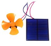 Scienceque Solar Panel Fan and Motor with Propeller Solar Powered Start Low Voltage 3 Volt DIY Science Experiment