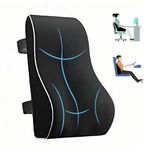 Lumbar Support Pillow for Office Chair, Memory Foam Lumbar Back Cushion with Breathable Washable Cover, Ergonomic Backrest Lower Back Pain Relief Improve Posture, for Desk Chair, Recliner, Car Seats