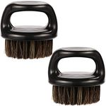 2-Pack Knuckle Brush for Barbers - Borogo Barber Brush for Fades (Essential Tool For Professional Barbering & Grooming Services), Beard Brush Neck Face Duster Brush for Hairdressing Salon Household